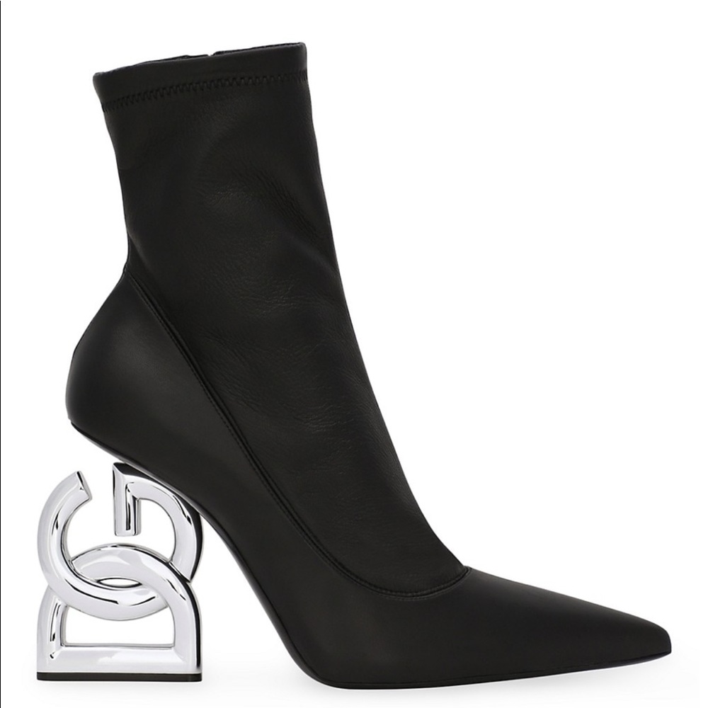 DOLCE&GABBANA DG Pop Leather Ankle Boots